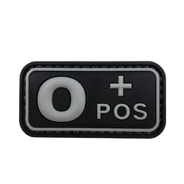 Morale Patch BLUTGRUPPE 0+ POS, black/grey