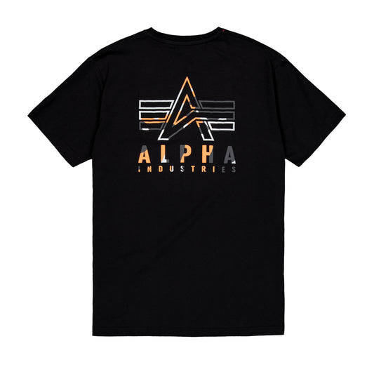T-shirt con stampa sul retro e logo Puff