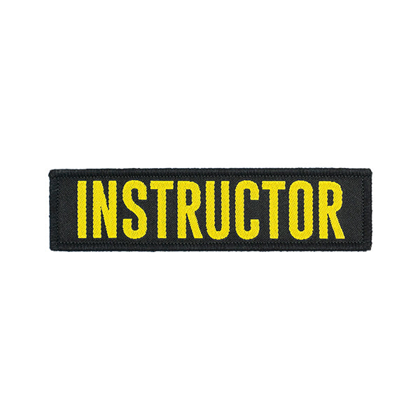 Badge Velcro INSTRUCTEUR, 25x100mm, jaune