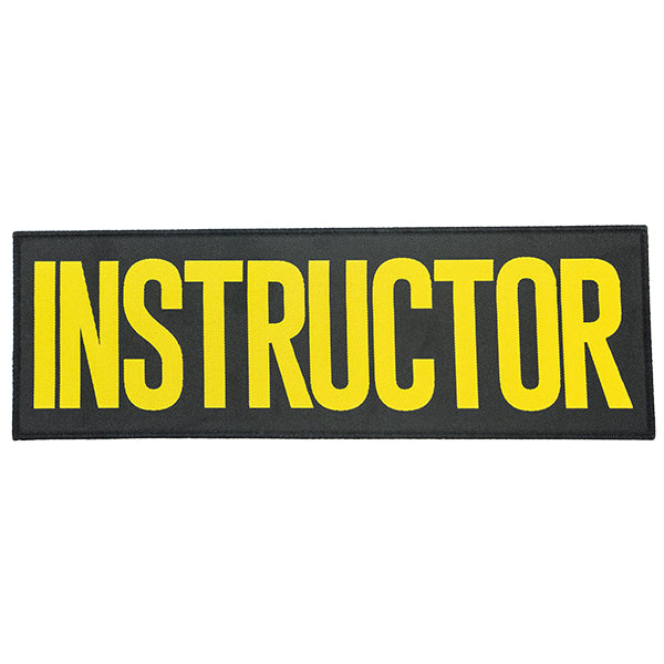 Badge in velcro ISTRUTTORE, 100x300mm, giallo