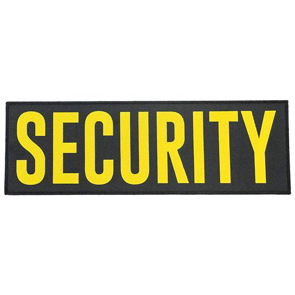 Klettabzeichen SECURITY, 100x300mm, gelb