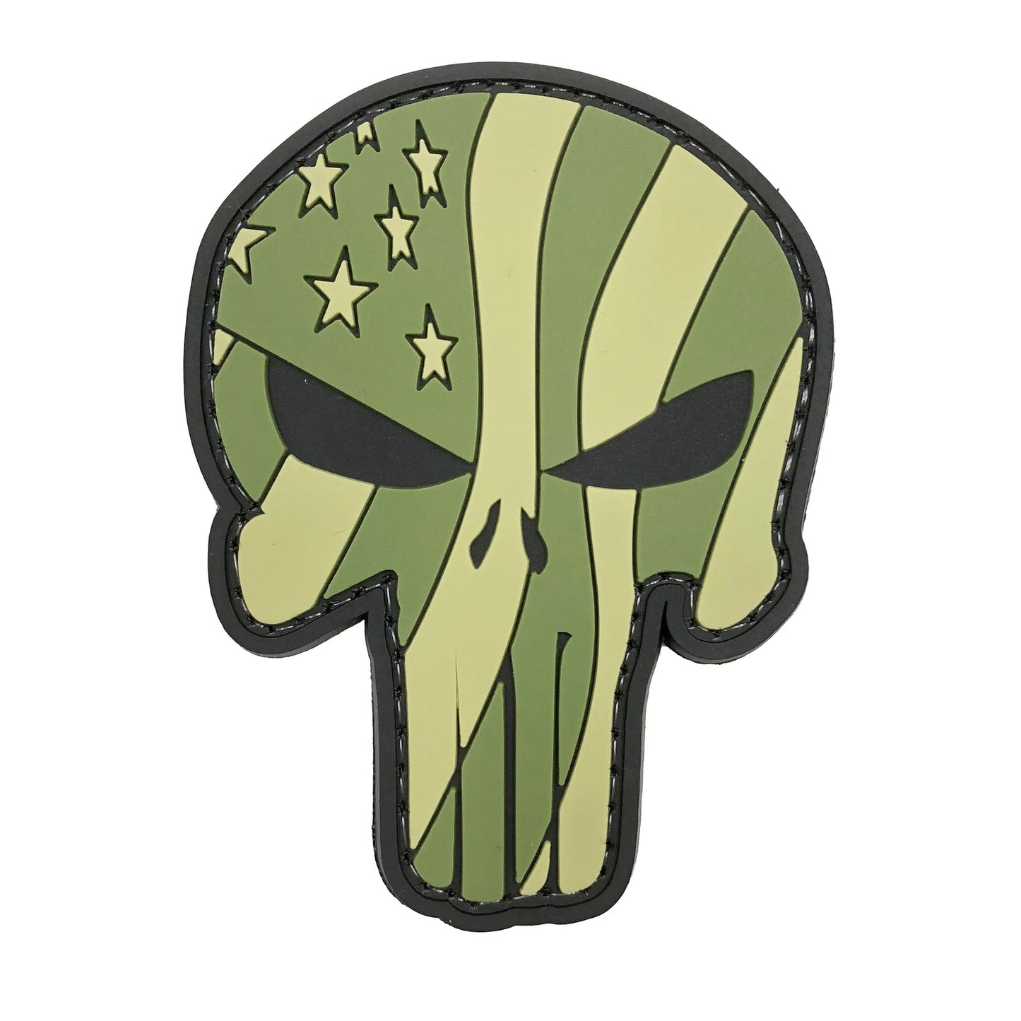 Patch moral / badge Velcro PUNISHER WAVING US FLAG, ou vert