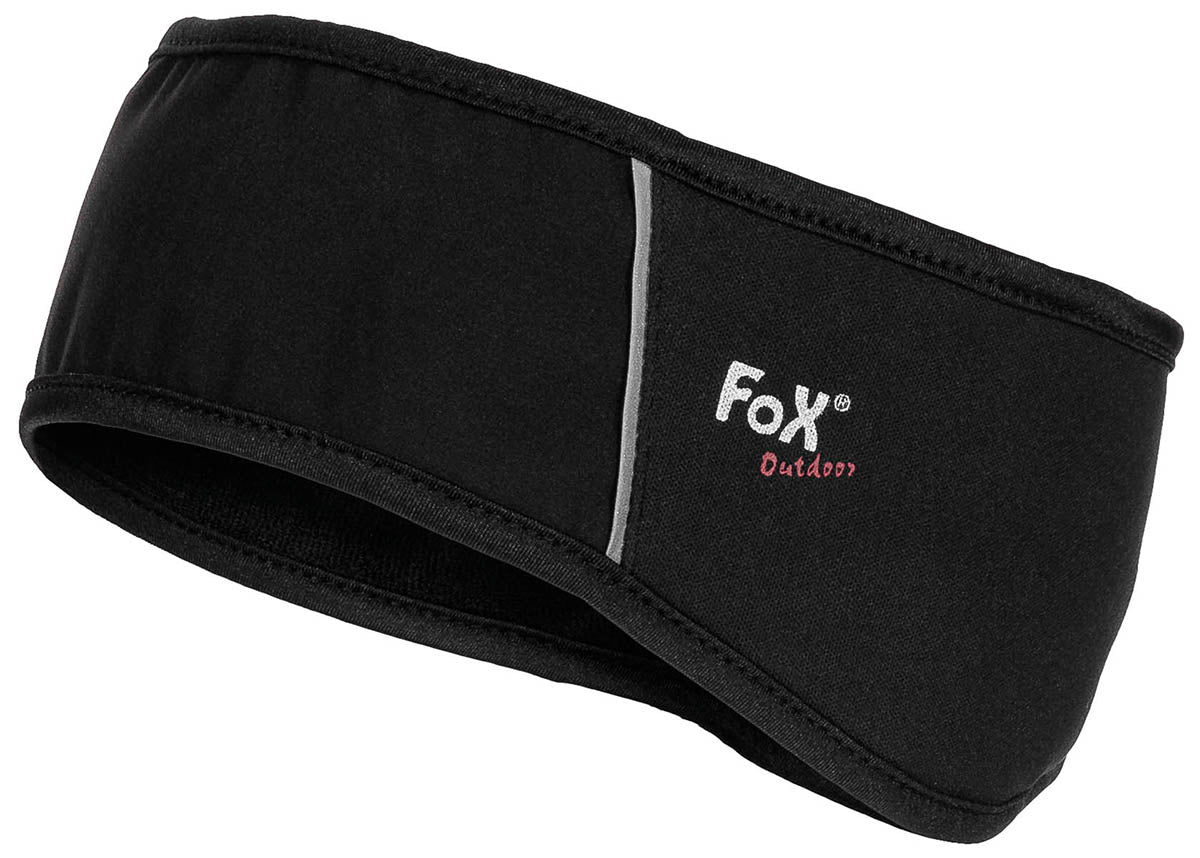 Stirnband, Softshell, schwarz, wasser-, winddicht