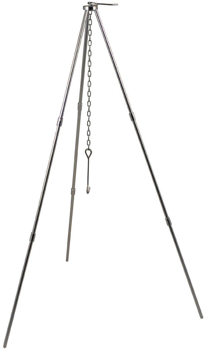 Dreibein, "Trekking", Alu, mit Kette und Haken
