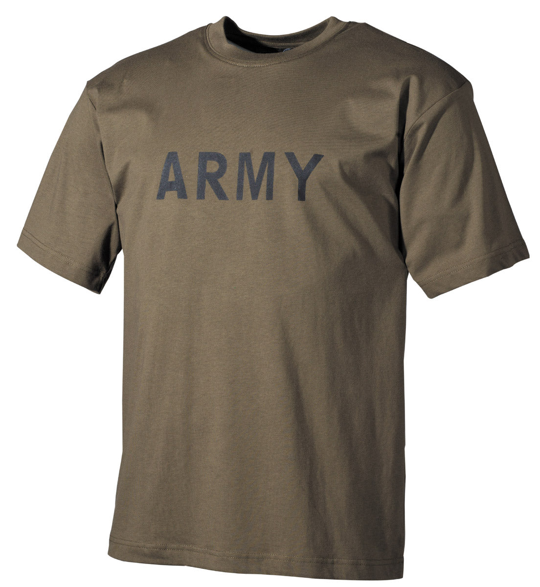 T-Shirt, bedruckt, "Army", Oliv