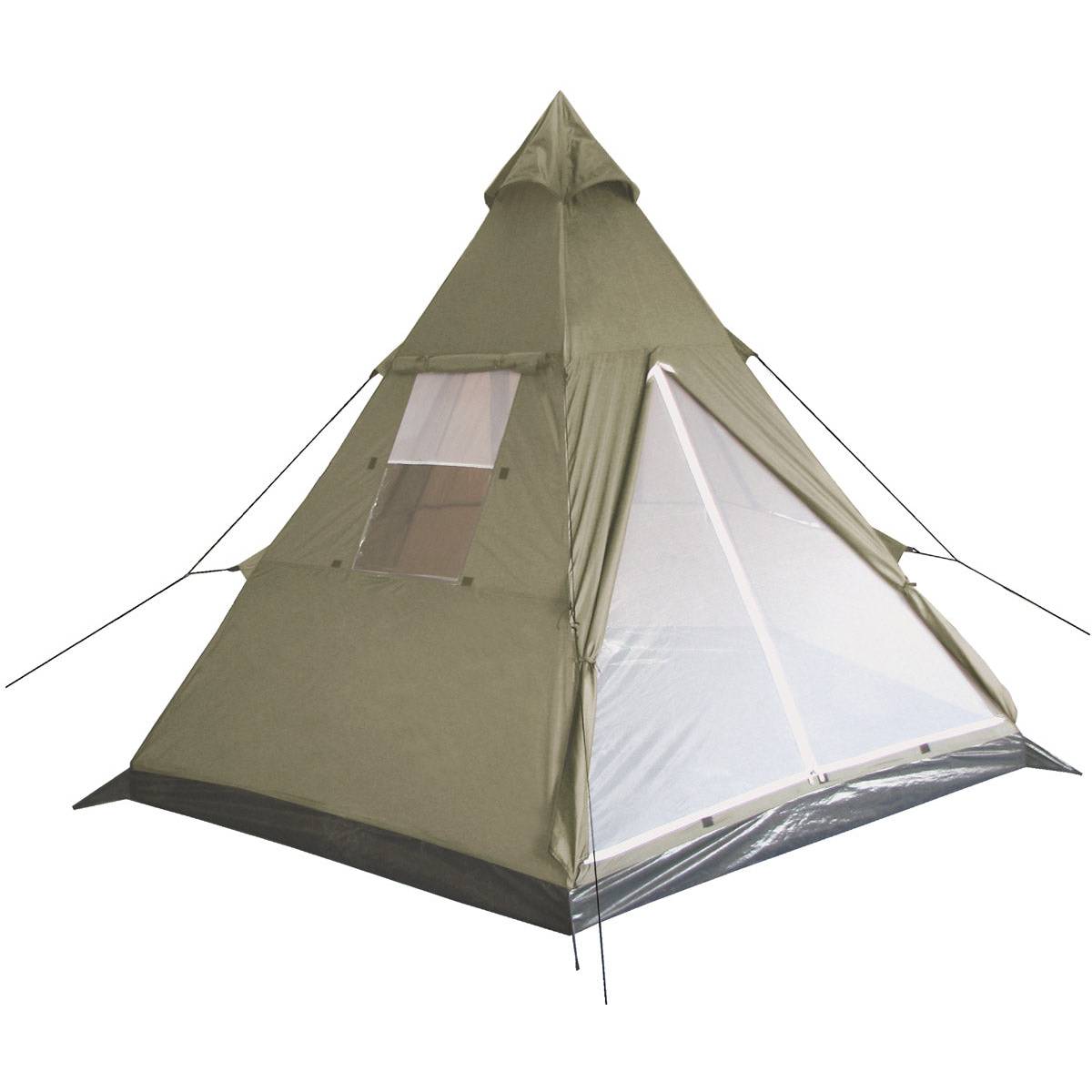 Indianer Zelt, "Tipi", Oliv