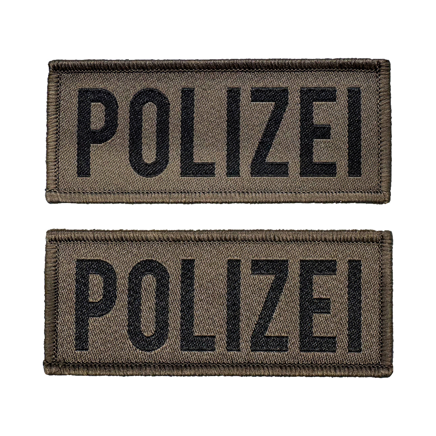 Klettabzeichen POLIZEI, 35x80mm, olive (2 Stk)