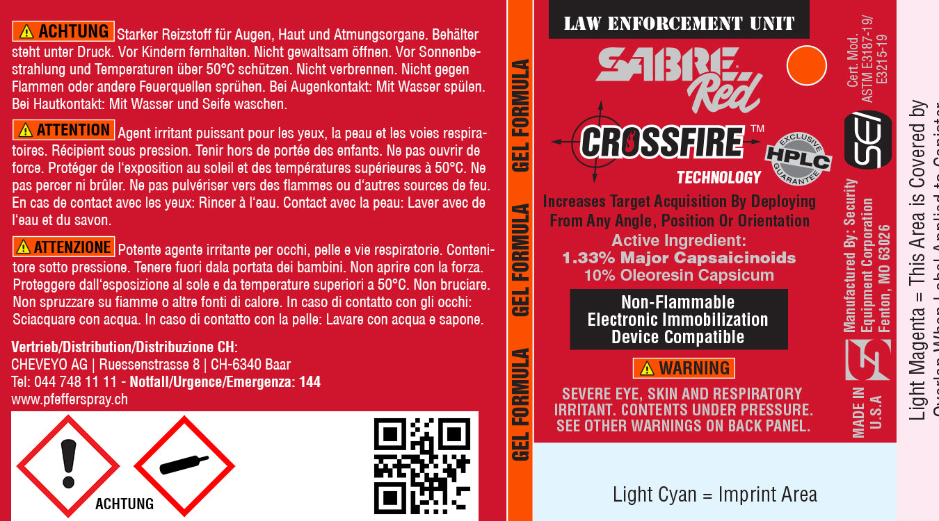 Spray au poivre MK-3 CROSSFIRE GEL, jet, 45ml