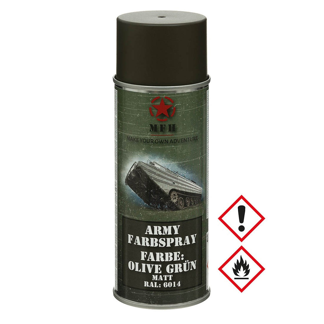Vernice spray militare, VERDE OLIVA, opaca, 400 ml