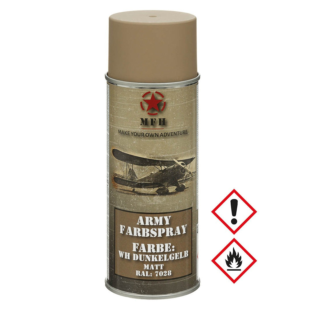 Vernice spray militare, WH GIALLO SCURO, opaca, 400 ml