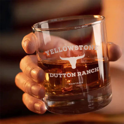 OLD SOUTHERN BRASS, YELLOWSTONE DUTTON RANCH Whiskey Glas, 10 Ounces