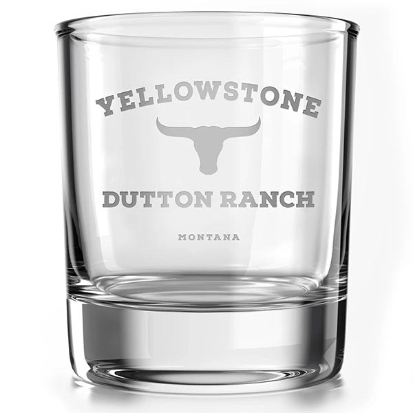 OLD SOUTHERN BRASS, YELLOWSTONE DUTTON RANCH Whiskey Glas, 10 Ounces