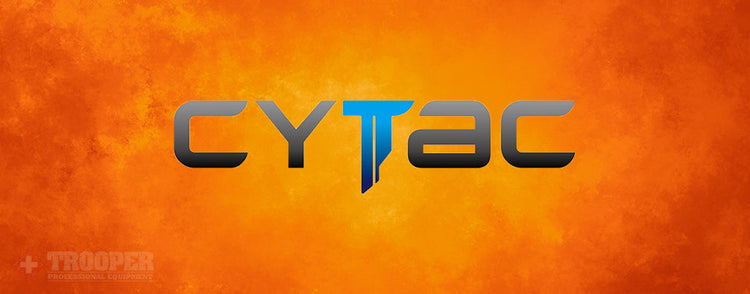 Cytac Firmenlogo vor orangem Hintergrund