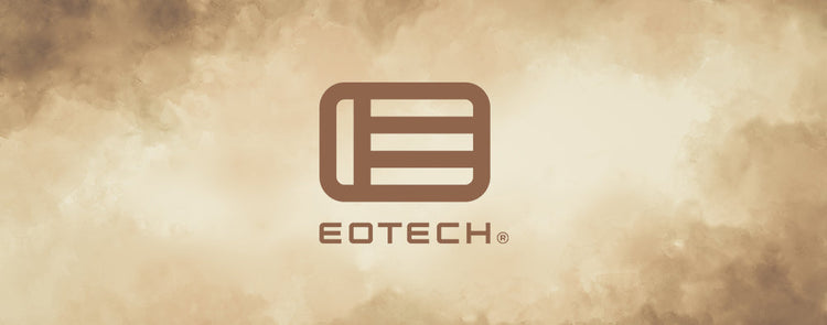 Firmenlogo von EOTech vor brauner Rauchwolke