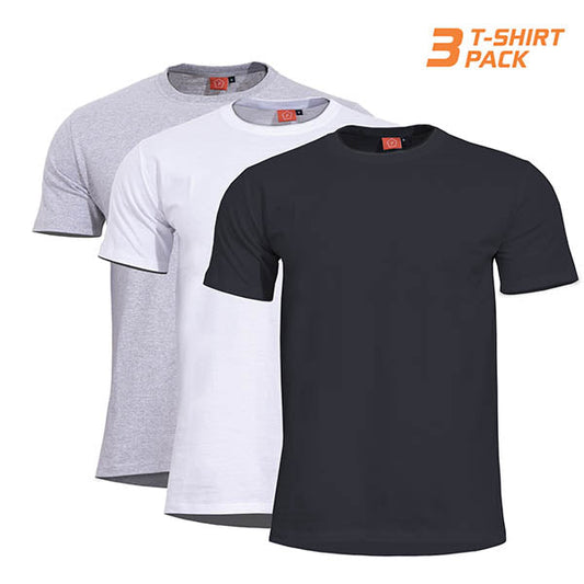 PENTAGON, T-Shirt ORPHEUS 3-er Pack black/grey/white