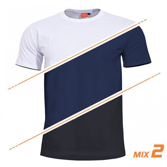 PENTAGON, T-shirt ORPHEUS 3-pack noir/marine/blanc