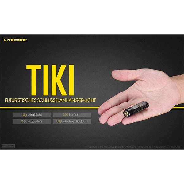 Lampe de poche rechargeable Nitecore TIKI 300 Lumens, mini Lampe de poche rechargeable Nitecore TIKI 300 Lumens, mini