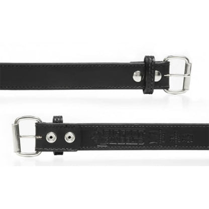 CEINTURE DE FUSIL, ceinture en cuir robuste 14 oz CEINTURE DE FUSIL EN CUIR, âme en acier, noire