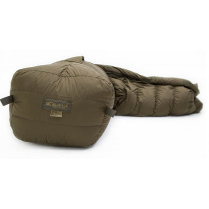 Sacco a pelo in piuma XP DOWN 1000, oliva, taglia M, cerniera centrale