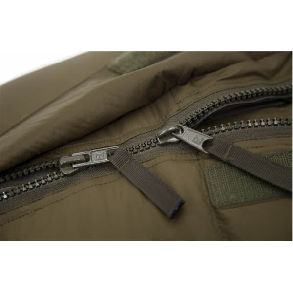 Sacco a pelo in piuma XP DOWN 1000, oliva, taglia M, cerniera centrale