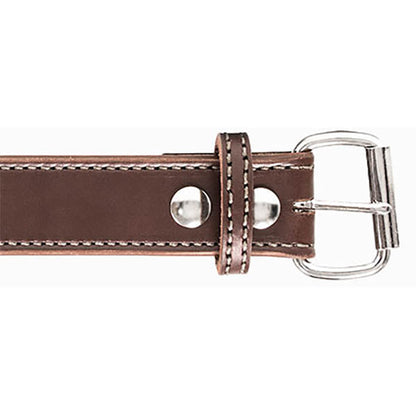 CEINTURE DE FUSIL, ceinture en cuir robuste 14 oz CEINTURE DE FUSIL EN CUIR, âme en acier, marron