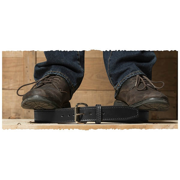 CEINTURE DE FUSIL, ceinture en cuir robuste 14 oz CEINTURE DE FUSIL EN CUIR, âme en acier, noire