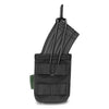 Caricatore singolo MOLLE aperto AK da 7,62 mm/ritenzione elastica: 1 caricatore, nero