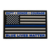 Toppa morale / toppa in velcro - BANDIERA USA LINEA BLU BLUE LIVES MATTER