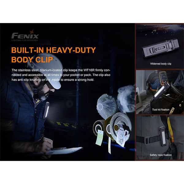 multifunktionale LED-Taschenlampe WT16R, 300 Lumen, inkl. Akku