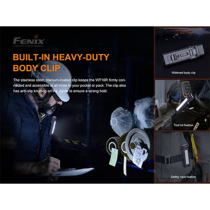 multifunktionale LED-Taschenlampe WT16R, 300 Lumen, inkl. Akku