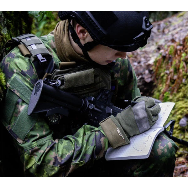 ANY WEATHER ONE PAPER, Spiral-Notizblock 96x148mm, 50 Blatt, military tan