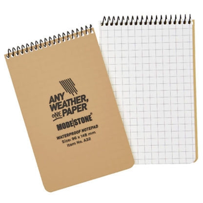 ANY WEATHER ONE PAPER, Spiral-Notizblock 96x148mm, 50 Blatt, military tan