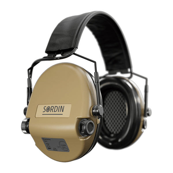 Gehörschutz SUPREME MIL AUX, slim headband, sand
