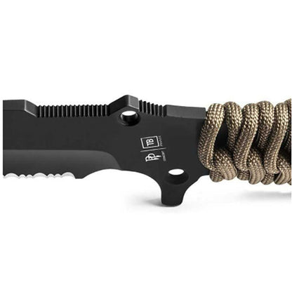 Coltello tattico MARAUDEUR, lama seghettata, nero