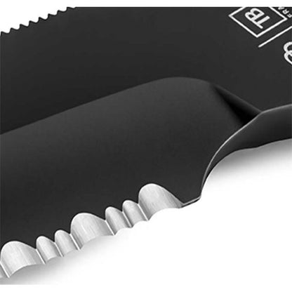 Coltello tattico MARAUDEUR, lama seghettata, nero