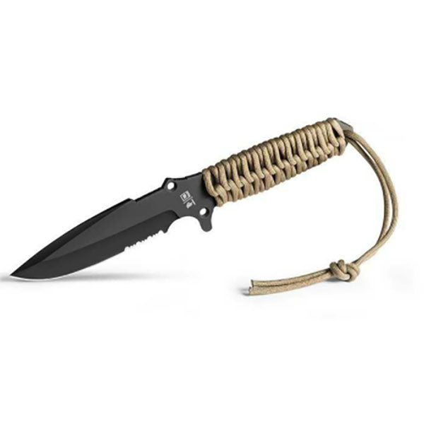 Coltello tattico MARAUDEUR, lama seghettata, nero
