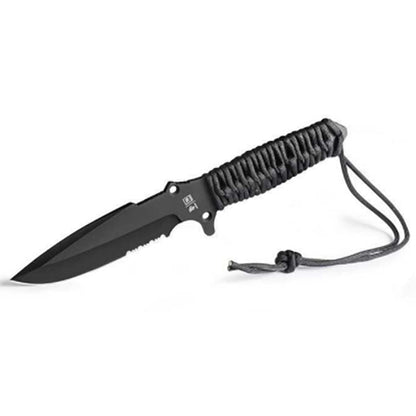 Einsatzmesser MARAUDEUR, Wellenschliff, schwarz