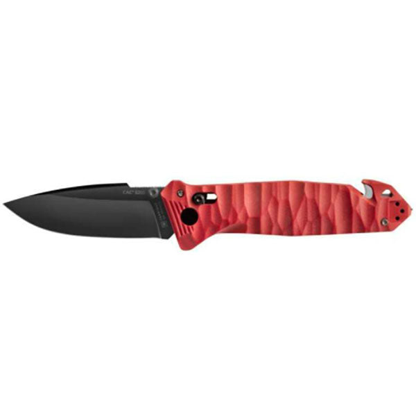 Coltello pieghevole CAC S200, affilatura liscia, G10, rosso
