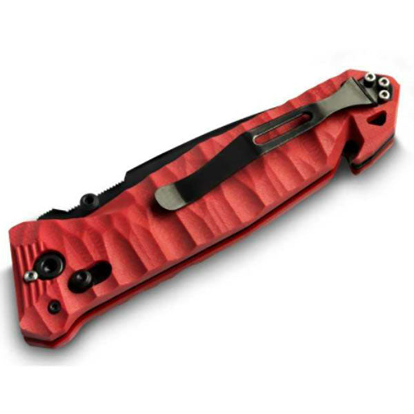 Coltello pieghevole CAC S200, affilatura liscia, G10, rosso