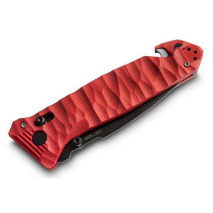 Coltello pieghevole CAC S200, affilatura liscia, G10, rosso