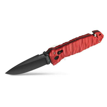 Coltello pieghevole CAC S200, affilatura liscia, G10, rosso