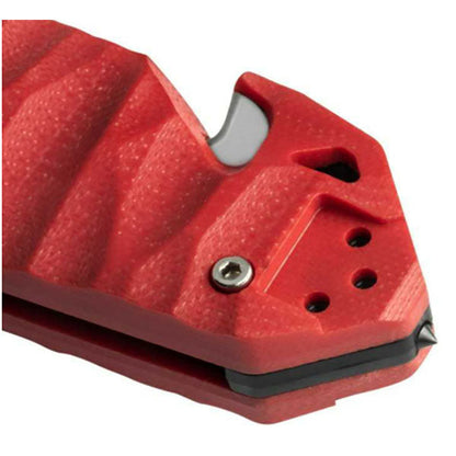 Coltello pieghevole CAC S200, lama seghettata, G10, rosso