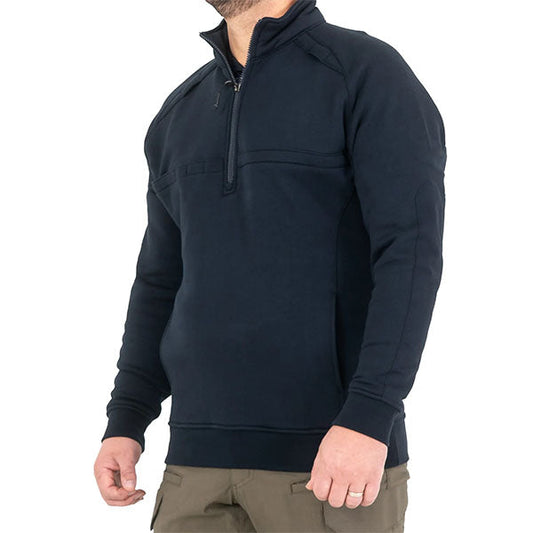 FIRST TACTICAL Sweater MEN’S COTTON JOB SHIRT QUARTER ZIP, midnight navy