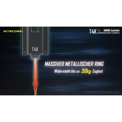 LED-TASCHENLAMPE T4K - 4'000 Lumen (inkl. Akku)