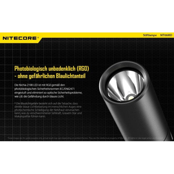 NITECORE LED-TASCHENLAMPE MT06 MEDICAL - 180 Lumen (ohne Akkus)