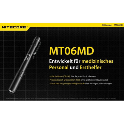NITECORE LED-TASCHENLAMPE MT06 MEDICAL - 180 Lumen (ohne Akkus)
