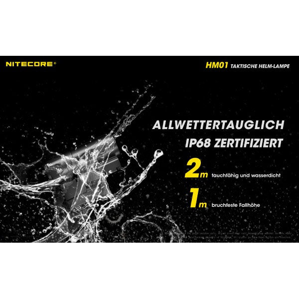 LED-HELMLAMPE HM01 - 320 Lumen (inkl. CR123A Batterie), schwarz