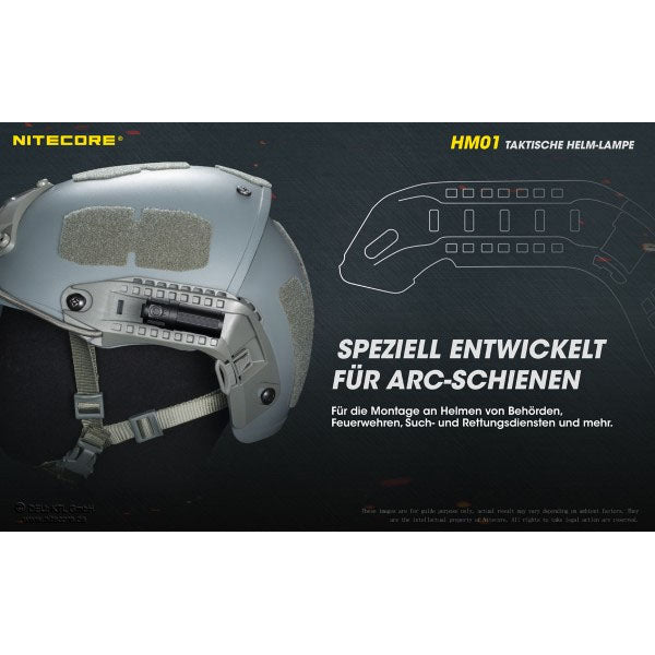 LED-HELMLAMPE HM01 - 320 Lumen (inkl. CR123A Batterie), schwarz