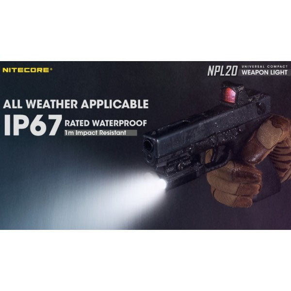 LED-WAFFENLAMPE NPL20 - 460 Lumen (inkl. CR123A Batterie), schwarz