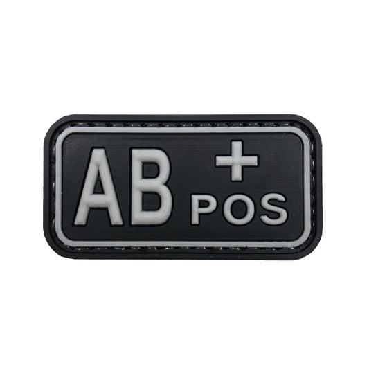 Patch morale GRUPPO SANGUE AB+ POS, nero/grigio